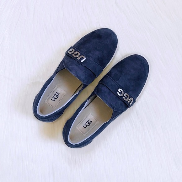 UGG Women’s Kitlyn UGG Charm Navy Slip On Sneakers - Picture 4 of 8